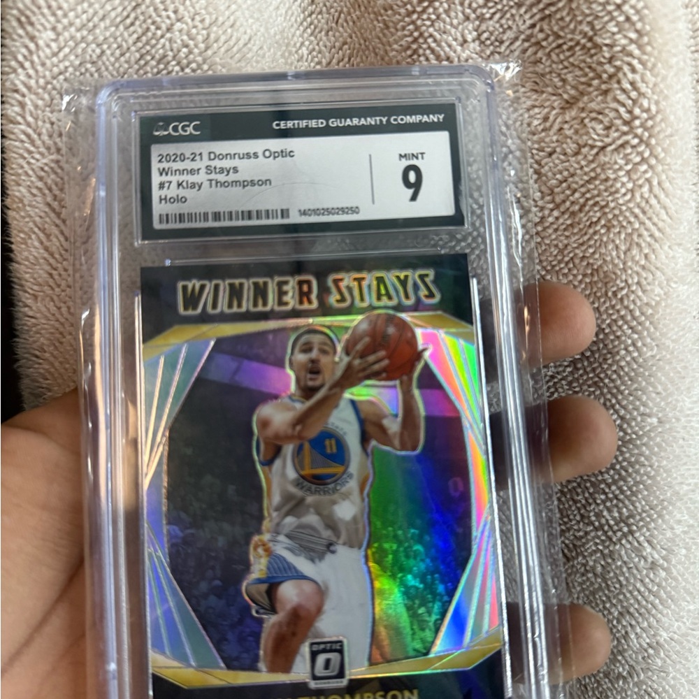 2020-21 Donruss Optic Winner Stays Klay Thompson Holo Card